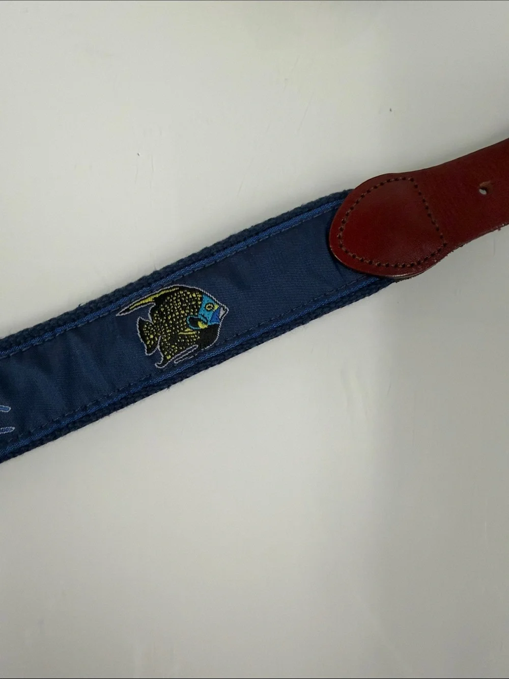 Navy Tropical Fish Embroidered Pet Collar 35